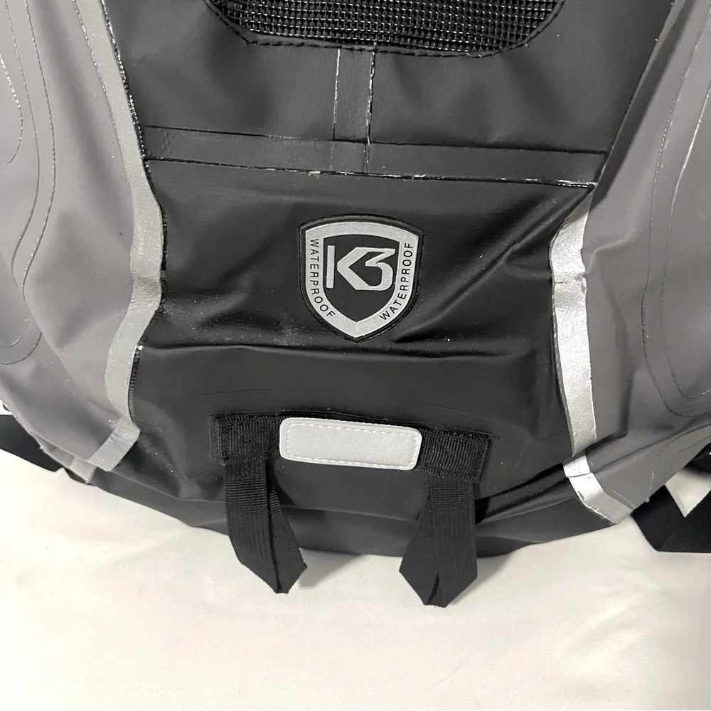 K3 Waterproof Dry Bag Backpack Black and Gray Hiking, Skiing Outdoor NWT